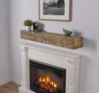 48" Handcrafted Pine Wood Fireplace Mantel