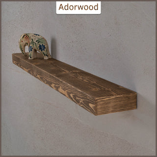 48" Handcrafted Real Wood Floating Shelf