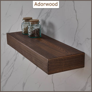 24" Handcrafted Real Wood Floating Shelf