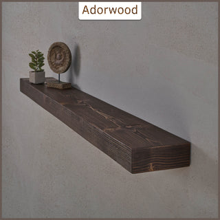 48" Handcrafted Real Wood Floating Shelf