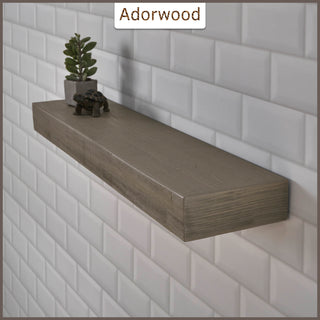 36" Handcrafted Real Wood Floating Shelf