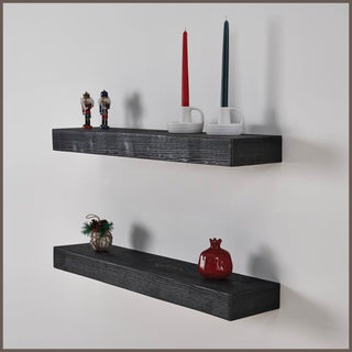 36" Handcrafted Real Wood Floating Shelf