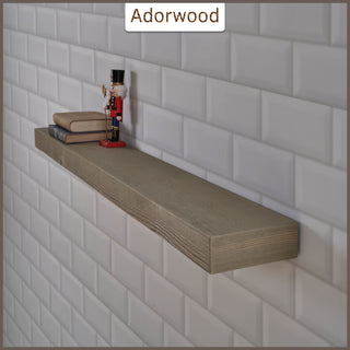 48" Handcrafted Real Wood Floating Shelf