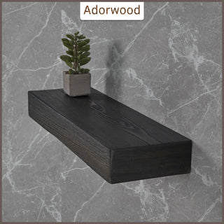 24" Handcrafted Real Wood Floating Shelf