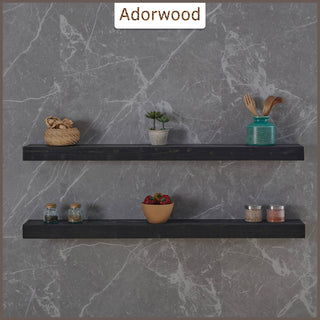 48" Handcrafted Real Wood Floating Shelf