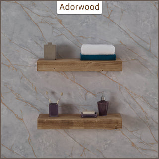 24" Handcrafted Real Wood Floating Shelf