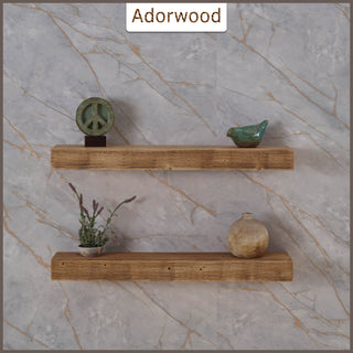36" Handcrafted Real Wood Floating Shelf