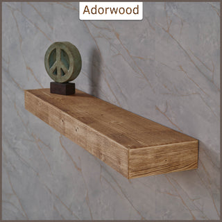 36" Handcrafted Real Wood Floating Shelf