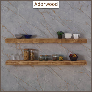 48" Handcrafted Real Wood Floating Shelf