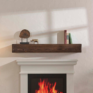 48" Handcrafted Pine Wood Fireplace Mantel