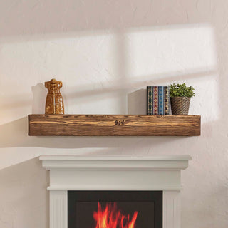 48" Handcrafted Pine Wood Fireplace Mantel
