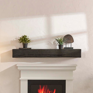 72" Handcrafted Real Wood Fireplace Mantel